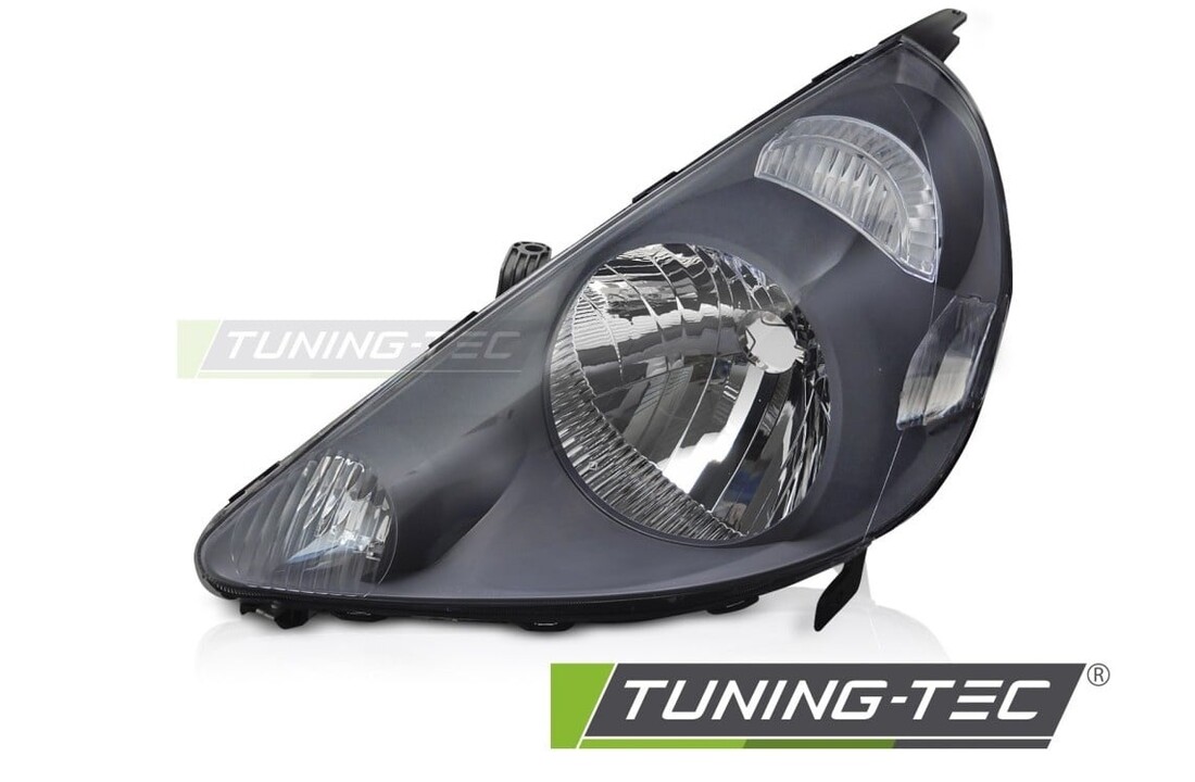 Koplamp links zwart TYC geschikt voor Honda Jazz Fit 02-04