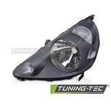 Koplamp links zwart TYC geschikt voor Honda Jazz Fit 02-04