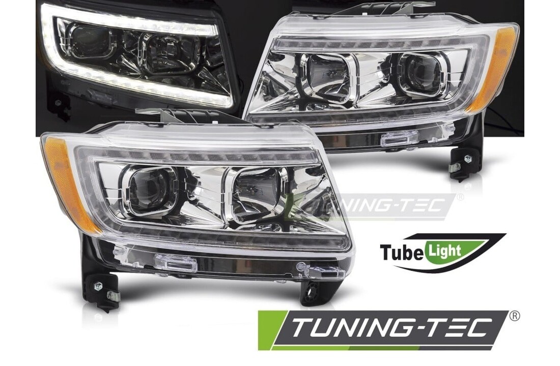 Koplampen Tube Light Chroom voor Jeep Grand Cherokee 2011-2013