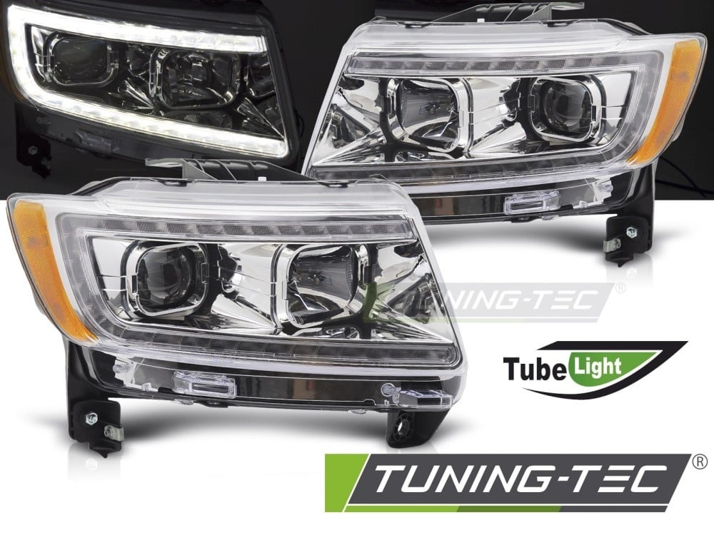 Koplampen Tube Light Chroom voor Jeep Grand Cherokee 2011-2013