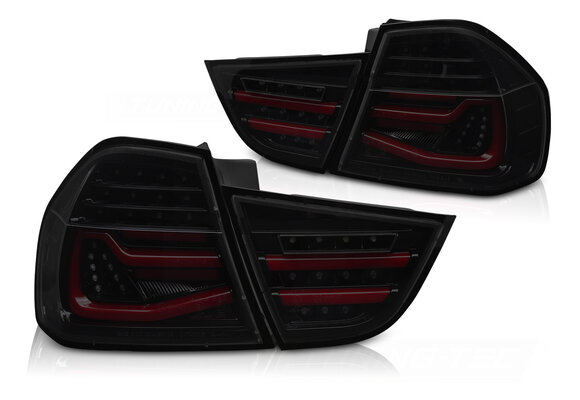 LED BAR Achterlichten Zwart Rook Dynamische Knipperlichten geschikt voor BMW E90 09-11