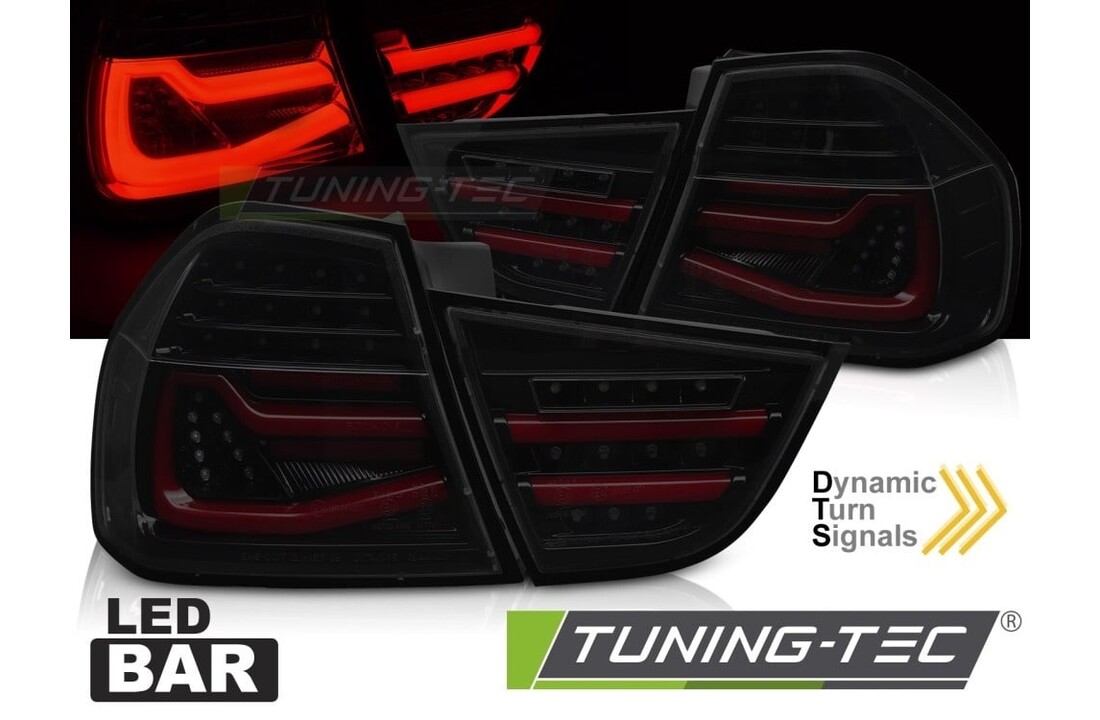 LED BAR Achterlichten Zwart Rook Dynamische Knipperlichten geschikt voor BMW E90 09-11