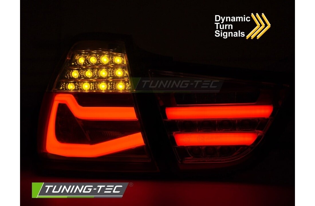 LED BAR Achterlichten Zwart Rook Dynamische Knipperlichten geschikt voor BMW E90 09-11