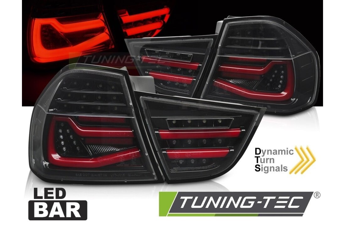 LED BAR Achterlichten Zwart Sequentieel Dynamisch geschikt voor BMW E90 (09-11)