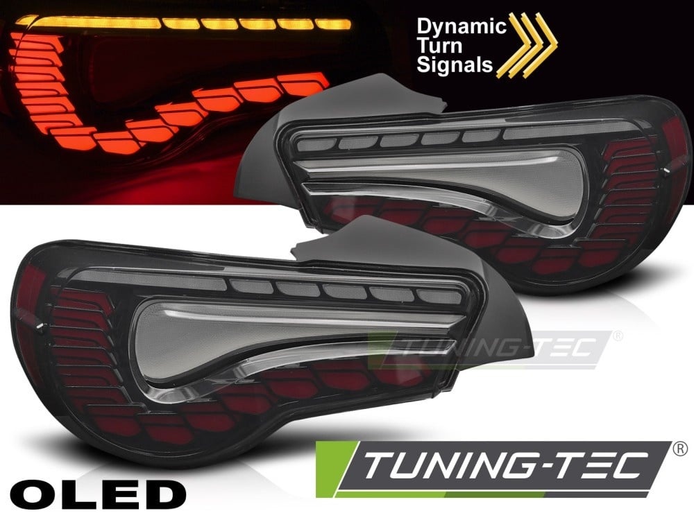 Achterlichten geschikt voor Toyota GT86 2012-2021 OLED Smoke met Dynamisch Knipperlicht