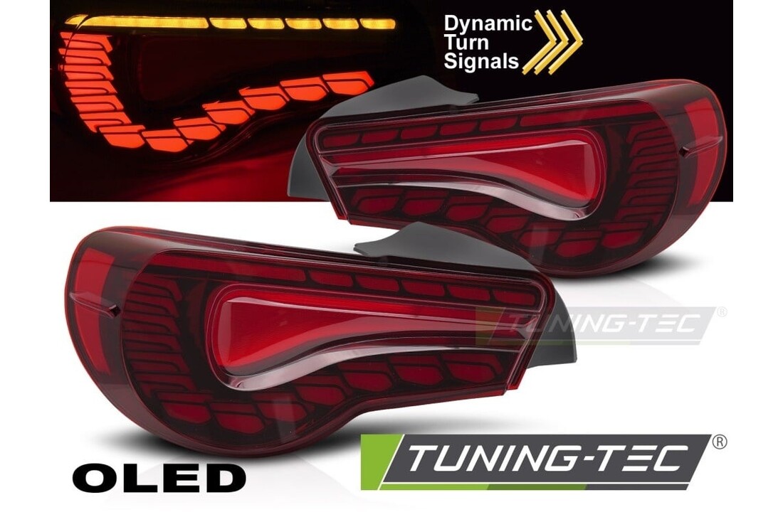 Achterlichten geschikt voor Toyota GT86 12-21 OLED Rood Dynamische Knipperlichten