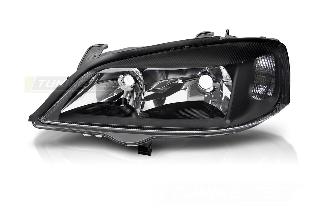Koplamp zwart links TYC geschikt voor Opel Astra G (97-04)