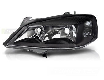 Koplamp zwart links TYC geschikt voor Opel Astra G (97-04)