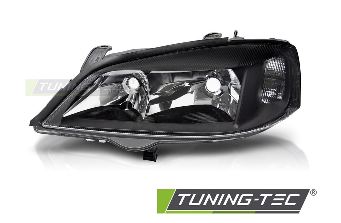 Koplamp zwart links TYC geschikt voor Opel Astra G (97-04)