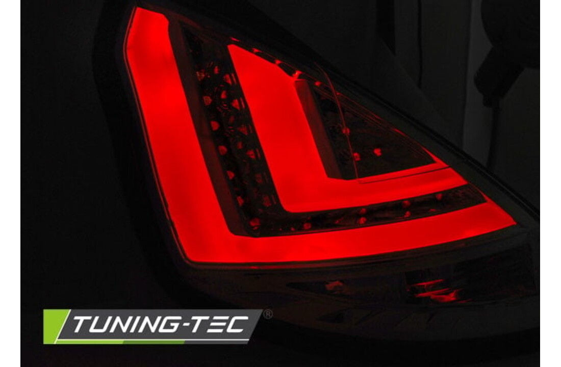Achterlichten geschikt voor Ford Fiesta MK7 12-16 HB rood smoke LED strip