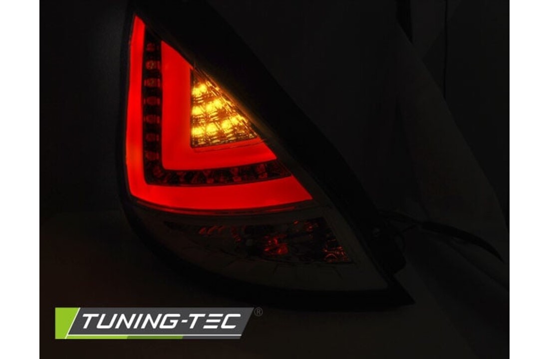Achterlichten geschikt voor Ford Fiesta MK7 12-16 HB rood smoke LED strip