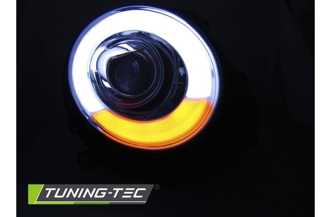 Koplampen met parkeerlicht geschikt voor BMW MINI (Cooper) 06-14 zwart