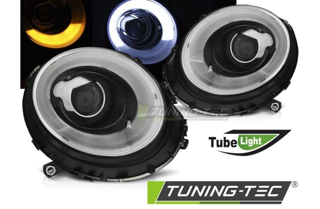 Koplampen met parkeerlicht geschikt voor BMW MINI (Cooper) 06-14 zwart