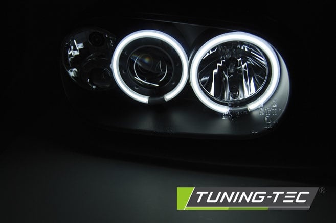 Koplampen geschikt voor VW Golf 4 09 97-09 03 Angel Eyes CCFL zwart
