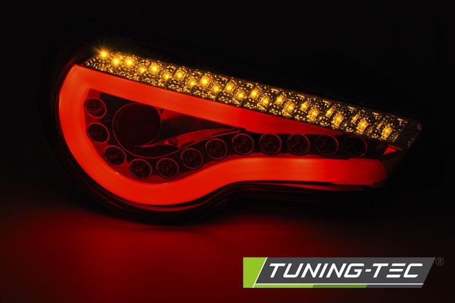 Achterlichten geschikt voor Toyota GT86 12-16 LED strip zwart seq