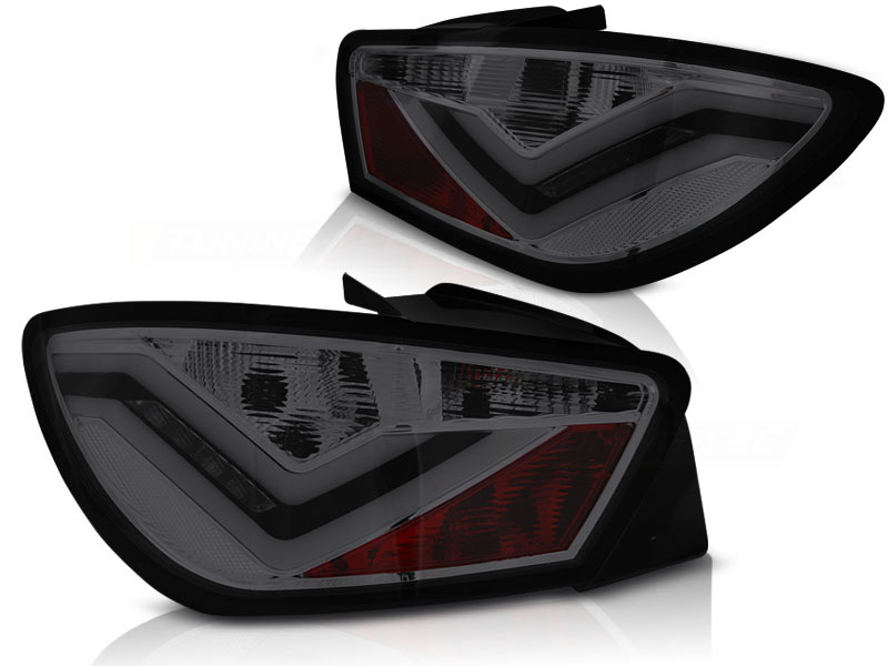 Achterlichten geschikt voor Seat Ibiza 6J 3D 06 08-12 rood smoke LED strip
