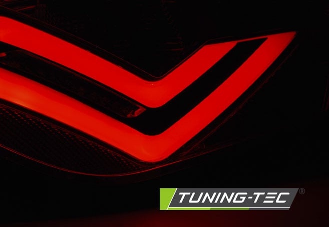Achterlichten geschikt voor Seat Ibiza 6J 3D 06 08-12 rood smoke LED strip