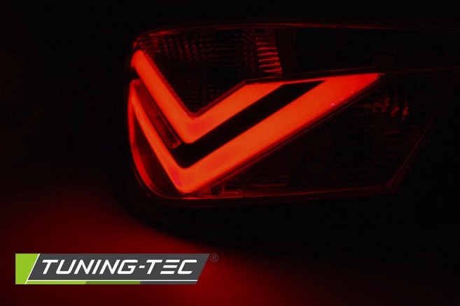 Achterlichten geschikt voor Seat Ibiza 6J 3D 06 08-12 rood smoke LED strip