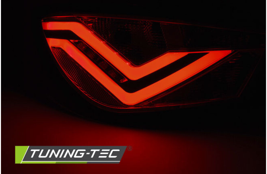 Achterlichten geschikt voor Seat Ibiza 6J 3D 06 08-12 rood smoke LED strip