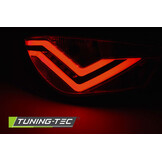 Achterlichten geschikt voor Seat Ibiza 6J 3D 06 08-12 rood smoke LED strip