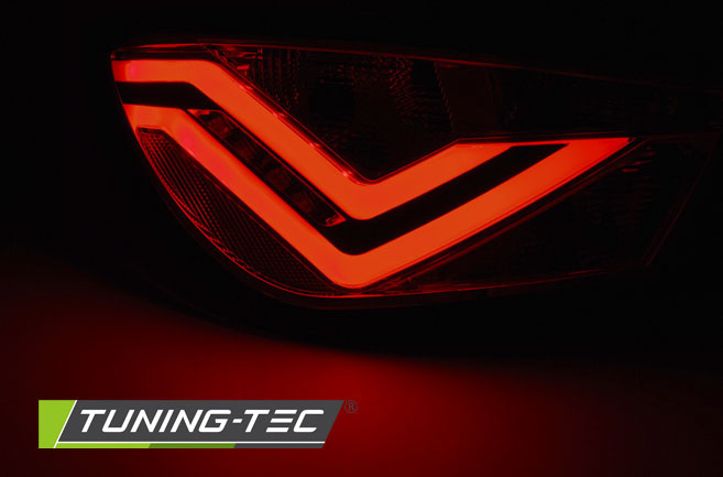 Achterlichten geschikt voor Seat Ibiza 6J 3D 06 08-12 rood smoke LED strip