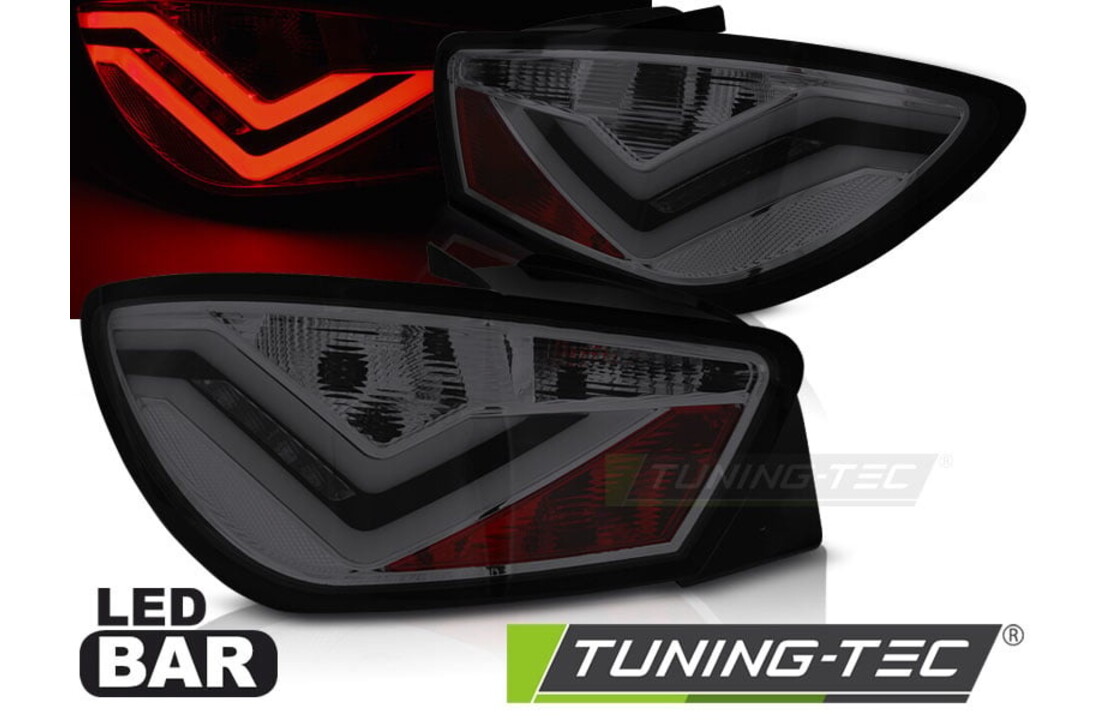 Achterlichten geschikt voor Seat Ibiza 6J 3D 06 08-12 rood smoke LED strip