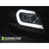 Koplampen met parkeerlicht geschikt voor Mercedes W204 11-14 zwart tube light