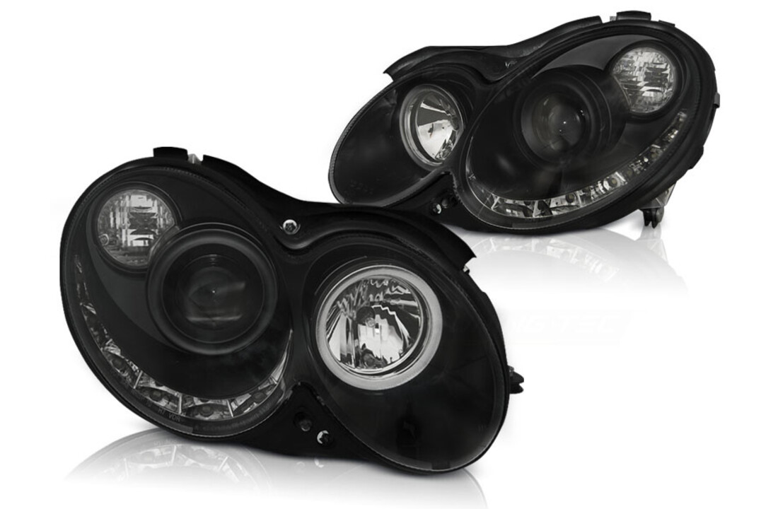 Koplampen met parkeerlicht geschikt voor Mercedes CLK W209 03-10 zwart
