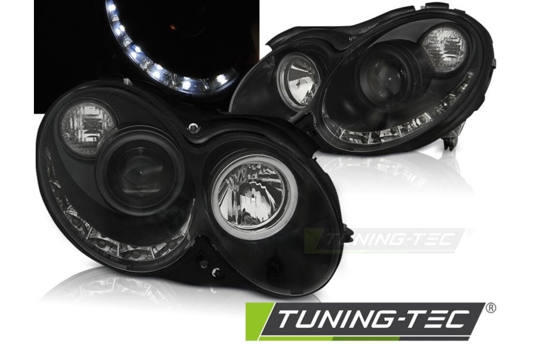 Koplampen met parkeerlicht geschikt voor Mercedes CLK W209 03-10 zwart