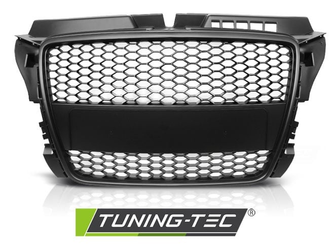 Grill geschikt voor AUDI A3 (8P) RS-STIJL 04 08-07 12 MAT ZWART