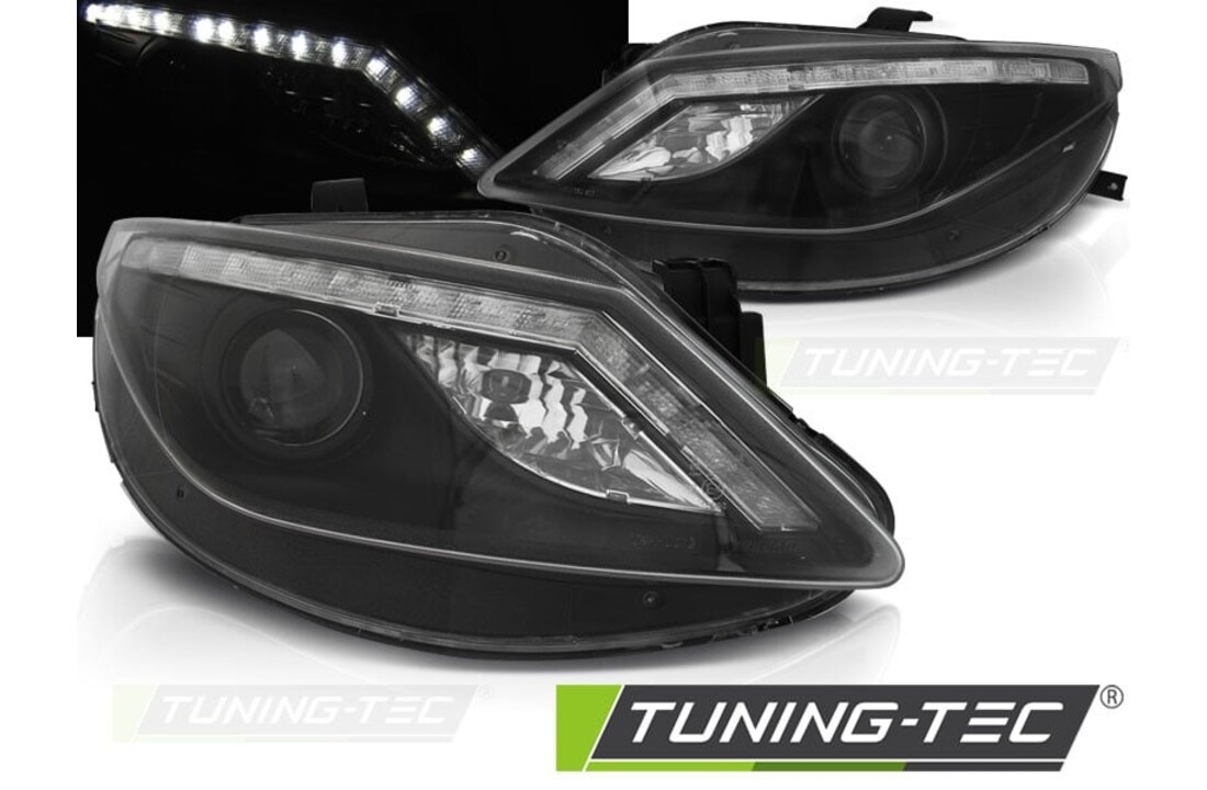 Koplampen met parkeerlicht geschikt voor Seat Ibiza 6J 06 08-12 zwart