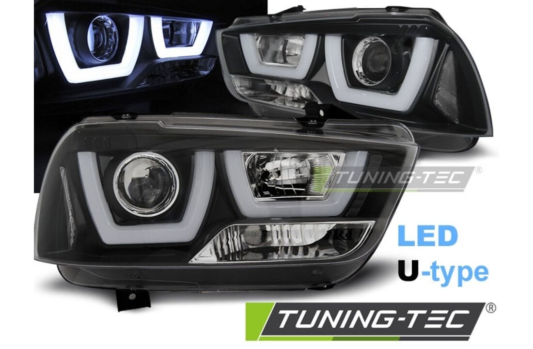 Koplampen met parkeerlicht geschikt voor Dodge Charger LX II 11-15 zwart