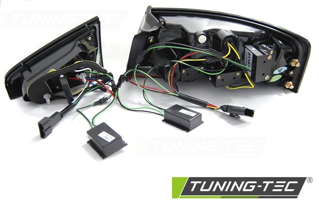 Achterlichten geschikt voor Audi A5 07-06 11 zwart LED strip