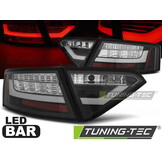 Achterlichten geschikt voor Audi A5 07-06 11 zwart LED strip