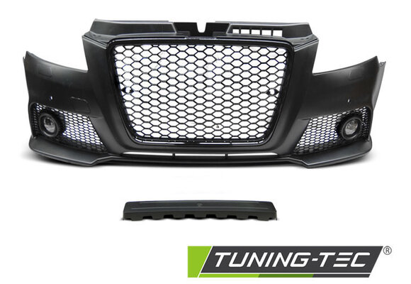 Tuning bumper geschikt voor AUDI A3 08-12 RS STIJL ZWART PDC