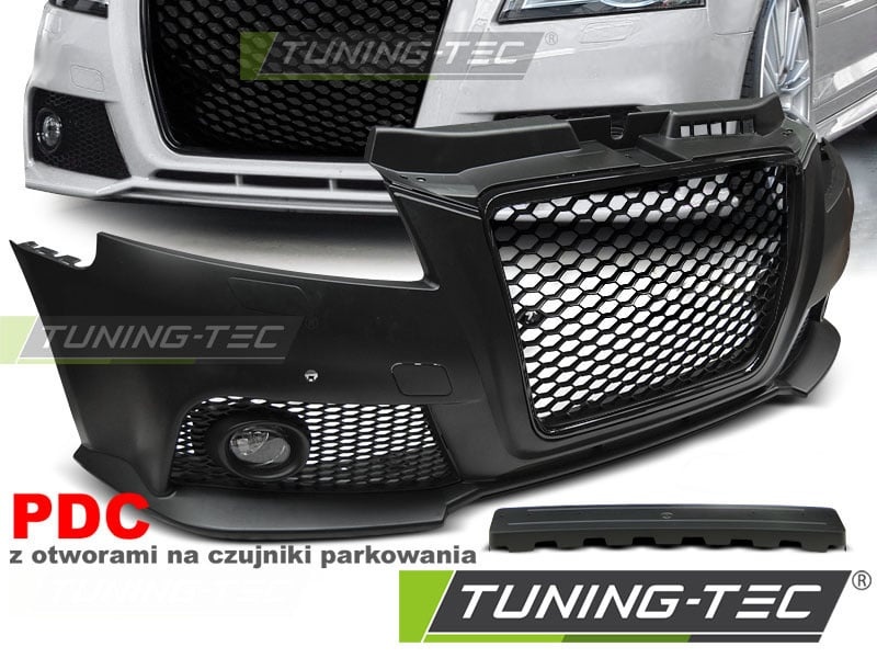 Tuning bumper geschikt voor AUDI A3 08-12 RS STIJL ZWART PDC