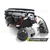 Koplampen dual halo rims geschikt voor BMW E46 04 99-03 03 coupe cabrio Angel Eyes LED zwart