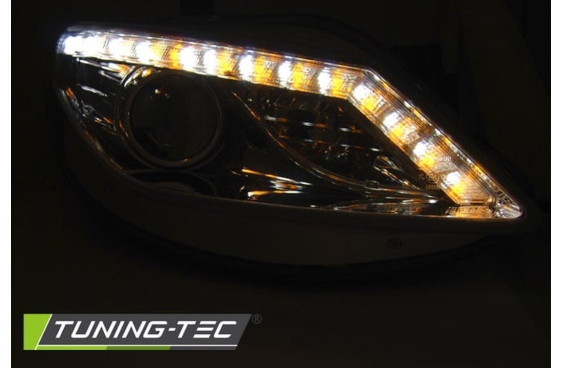 Koplampen met parkeerlicht geschikt voor Seat Ibiza 6J 06 08-12 met LED knipperlicht chroom