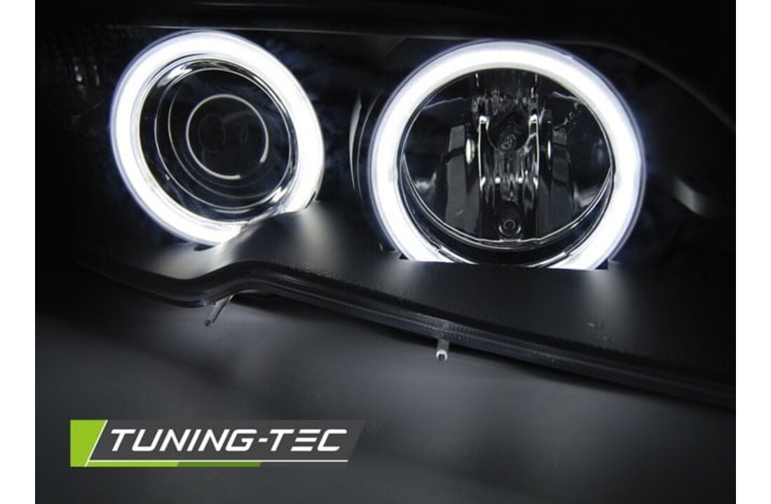 Koplampen xenon geschikt voor BMW E46 04 03-06 coupe cabrio Angel Eyes CCFL zwart