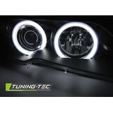 Koplampen xenon geschikt voor BMW E46 04 03-06 coupe cabrio Angel Eyes CCFL zwart