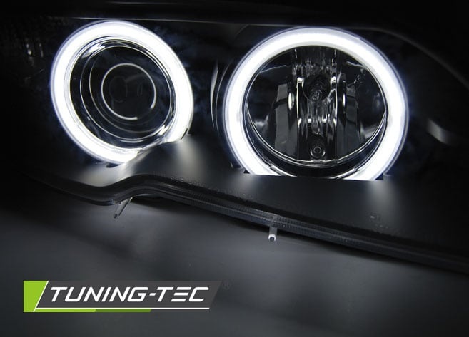 Koplampen xenon geschikt voor BMW E46 04 03-06 coupe cabrio Angel Eyes CCFL zwart