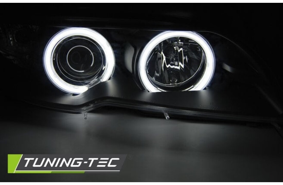 Koplampen xenon geschikt voor BMW E46 04 03-06 coupe cabrio Angel Eyes CCFL zwart