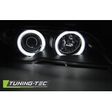 Koplampen xenon geschikt voor BMW E46 04 03-06 coupe cabrio Angel Eyes CCFL zwart