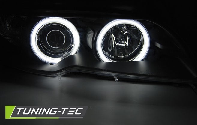 Koplampen xenon geschikt voor BMW E46 04 03-06 coupe cabrio Angel Eyes CCFL zwart