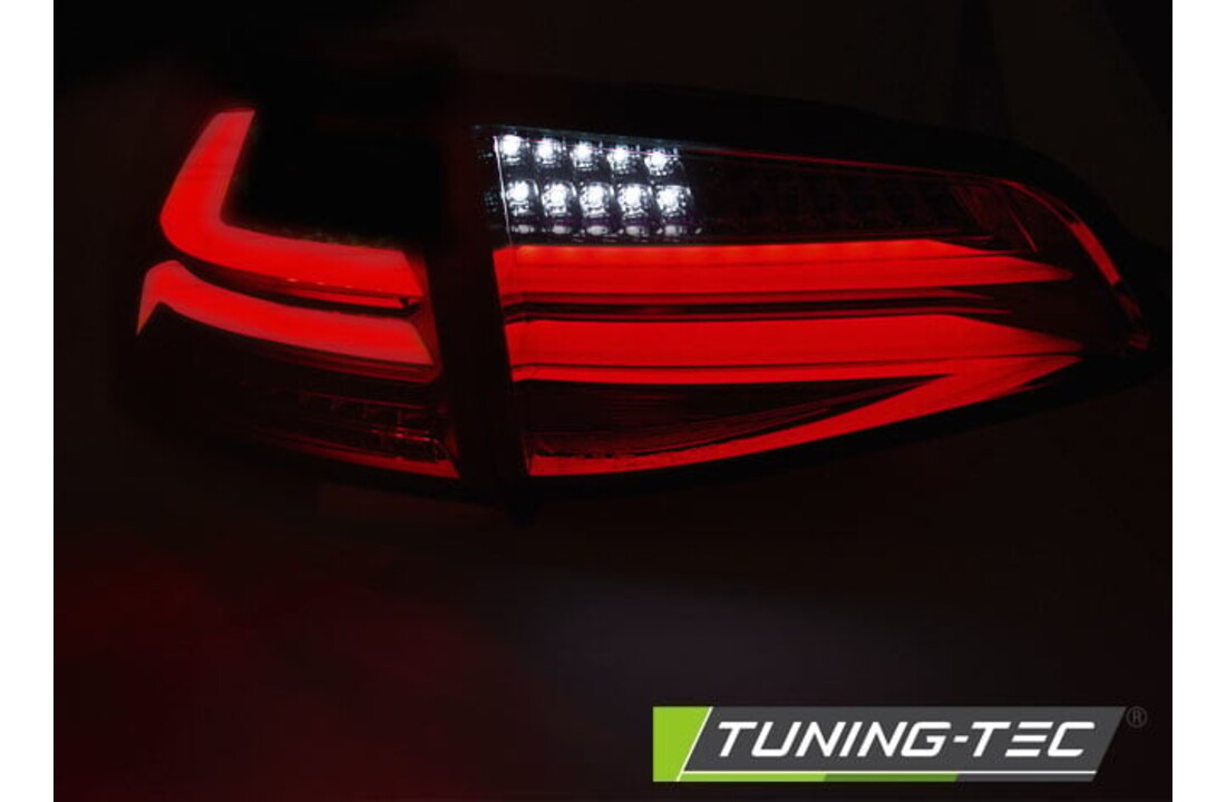 Achterlichten geschikt voor VW Golf 7 13-17 rood smoke LED strip