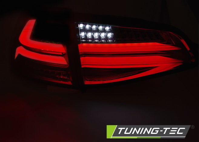 Achterlichten geschikt voor VW Golf 7 13-17 rood smoke LED strip