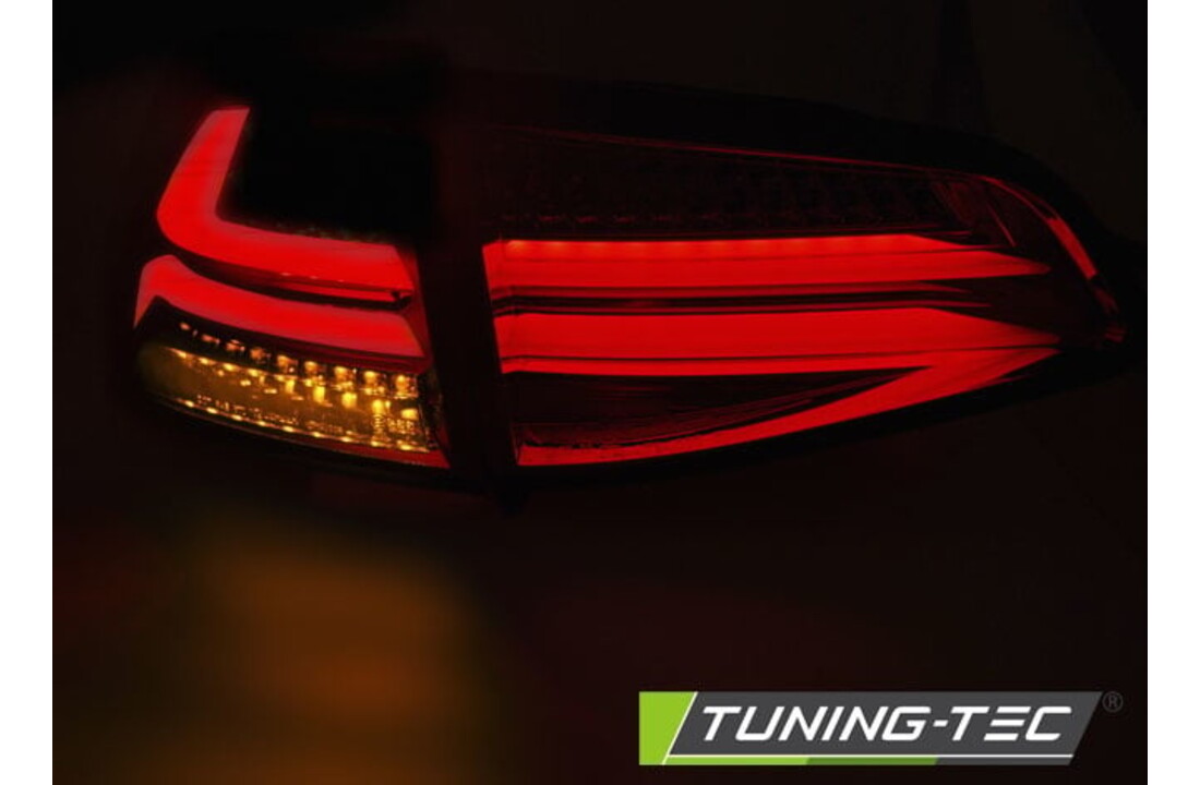 Achterlichten geschikt voor VW Golf 7 13-17 rood smoke LED strip