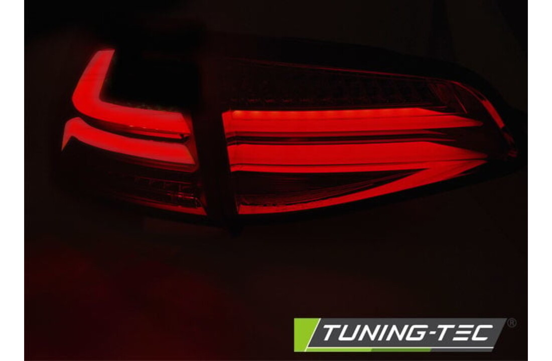 Achterlichten geschikt voor VW Golf 7 13-17 rood smoke LED strip