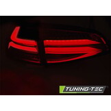 Achterlichten geschikt voor VW Golf 7 13-17 rood smoke LED strip