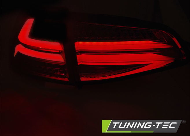 Achterlichten geschikt voor VW Golf 7 13-17 rood smoke LED strip